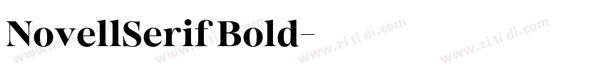 NovellSerif Bold字体转换